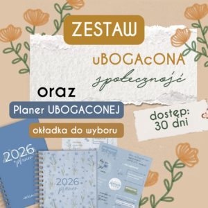 Zestaw formacyjny: Planer UBOGACONEJ 2026 + 30-dniowy dostęp do Społeczności