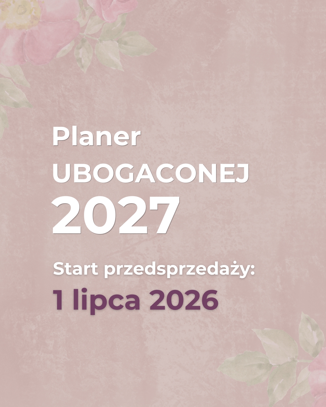 ZAPOWIEDŹ: Planer UBOGACONEJ 2027