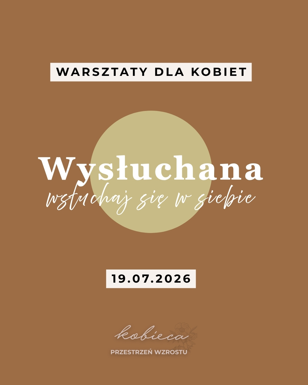 Wysłuchana - usłysz siebie | warsztaty 19.07