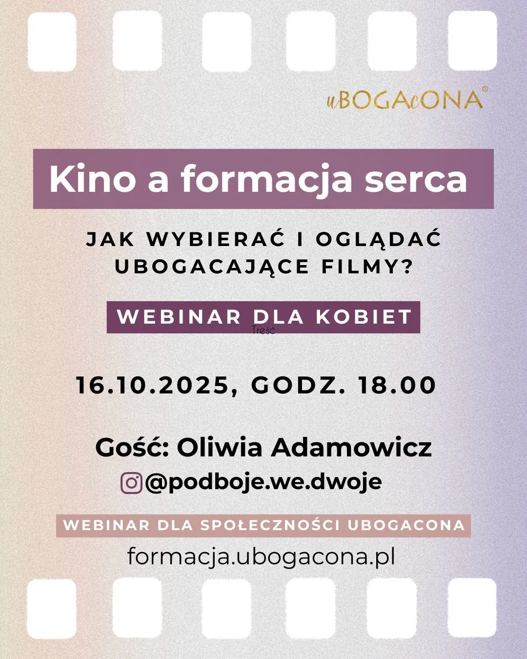 Kino a formacja serca - webinar 16.10 (już w ten czwartek!)! 🎞️