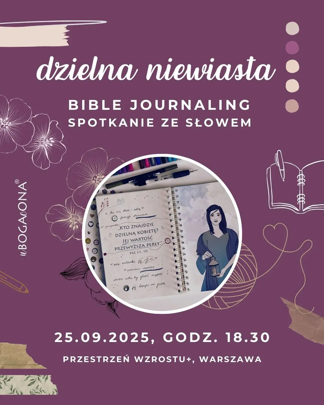 Dzielna niewiasta - spotkanie z metodą Bible Journalingu 25.09 - Przestrzeń Wzrostu