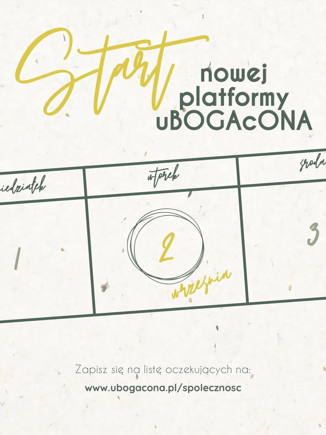 Oficjalny start platformy: 2.09