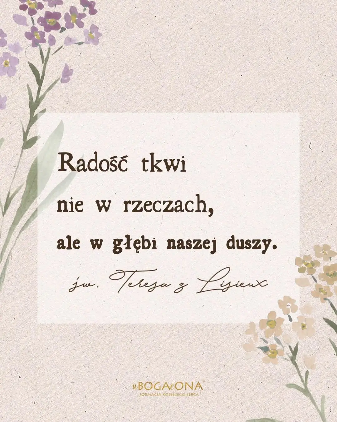 Radość w głębi naszej duszy