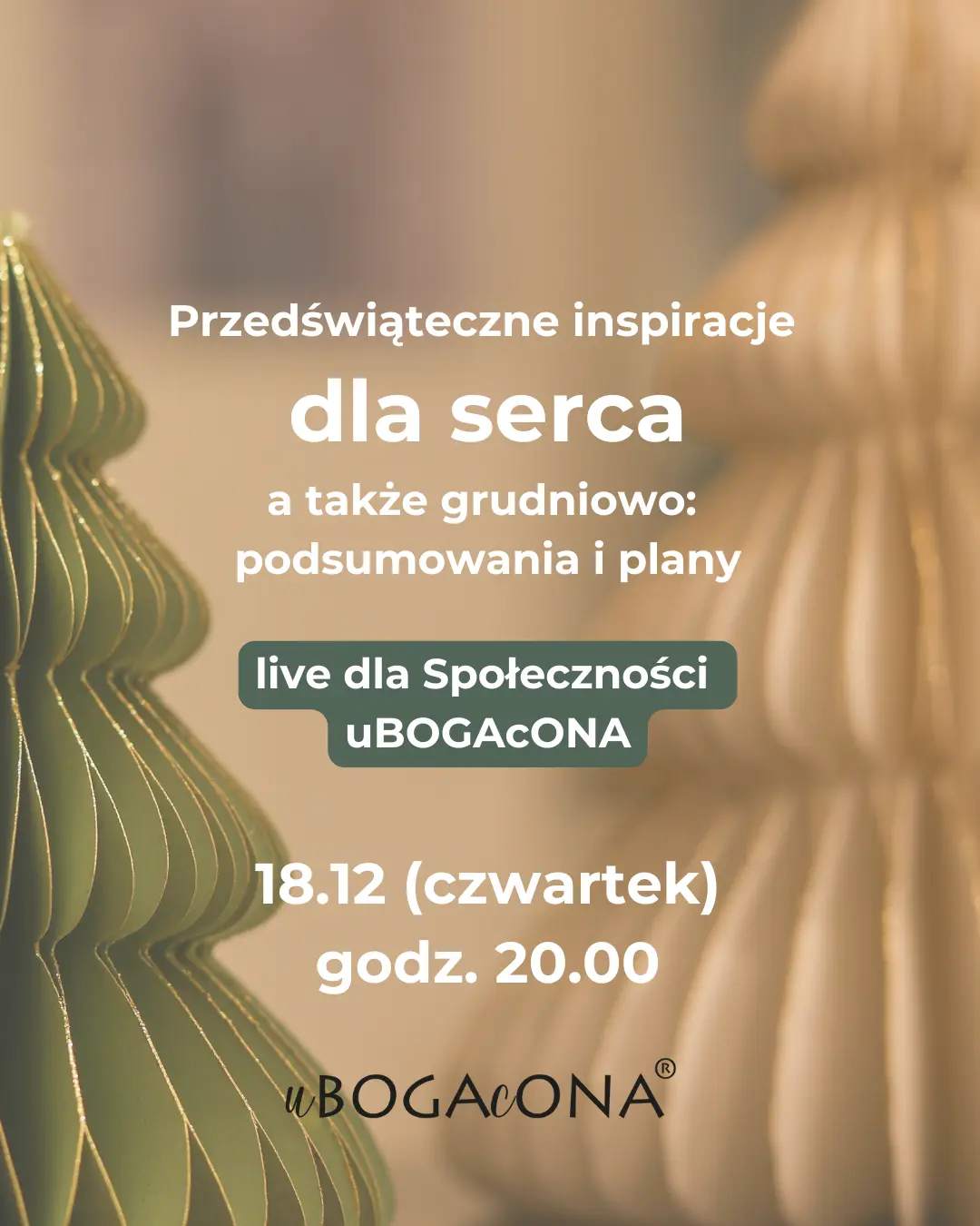 Spotkanie live Społeczności uBOGAcONA | 18.12