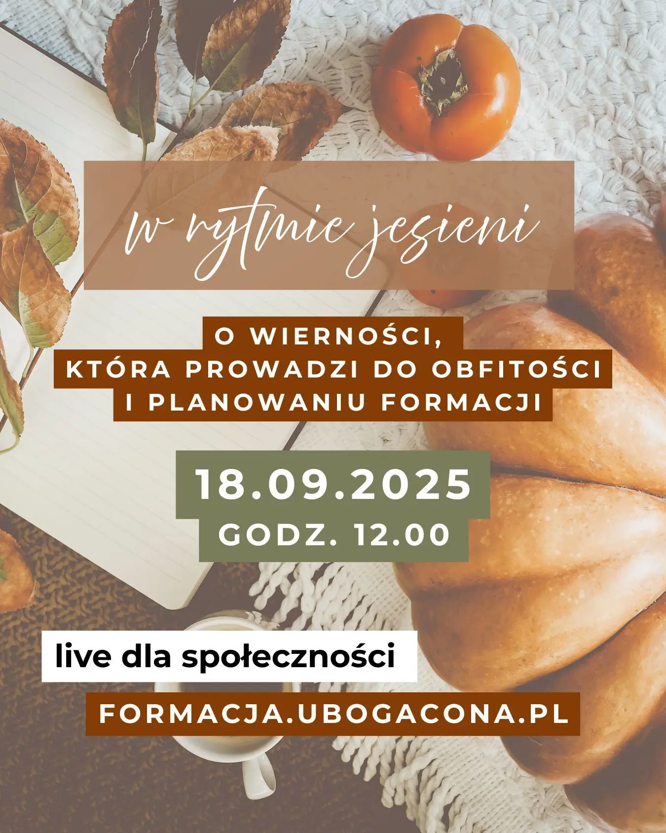 Społecznościowy live wrześniowy 18.09, godz. 12.00